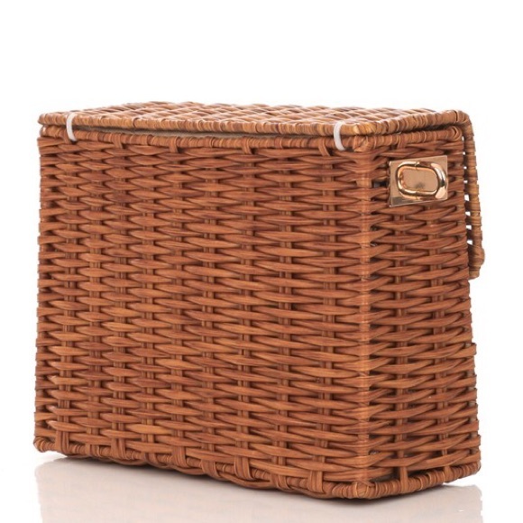 Last 1! Rectangle Rattan Basket Weave Bag - Picture 5 of 6